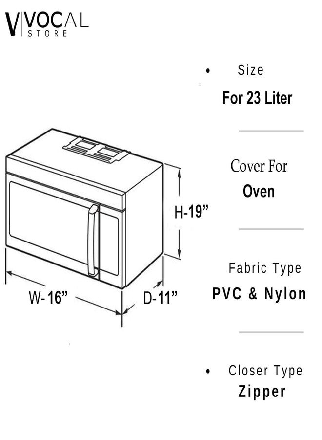 Vocal Store Microwave Oven Full Closure Cover Suitable for All Major Brands for 23 Liters - MOVN2-P075-23 - Image 3